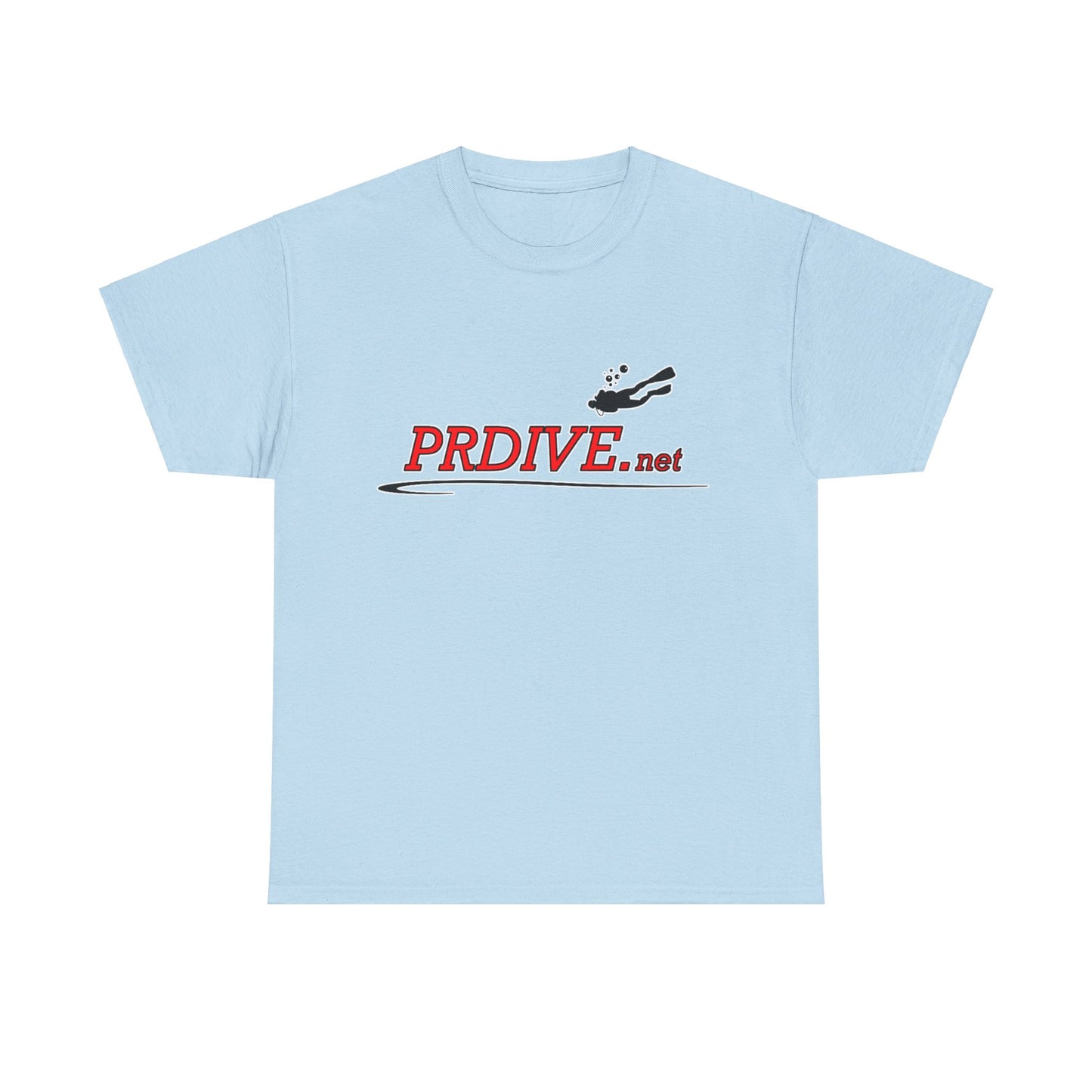 PR Dive Sites Dark Colored Unisex Heavy Cotton Tee With Logo