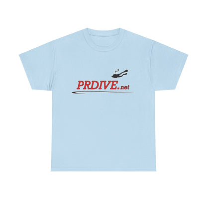 PR Dive Sites Dark Colored Unisex Heavy Cotton Tee With Logo