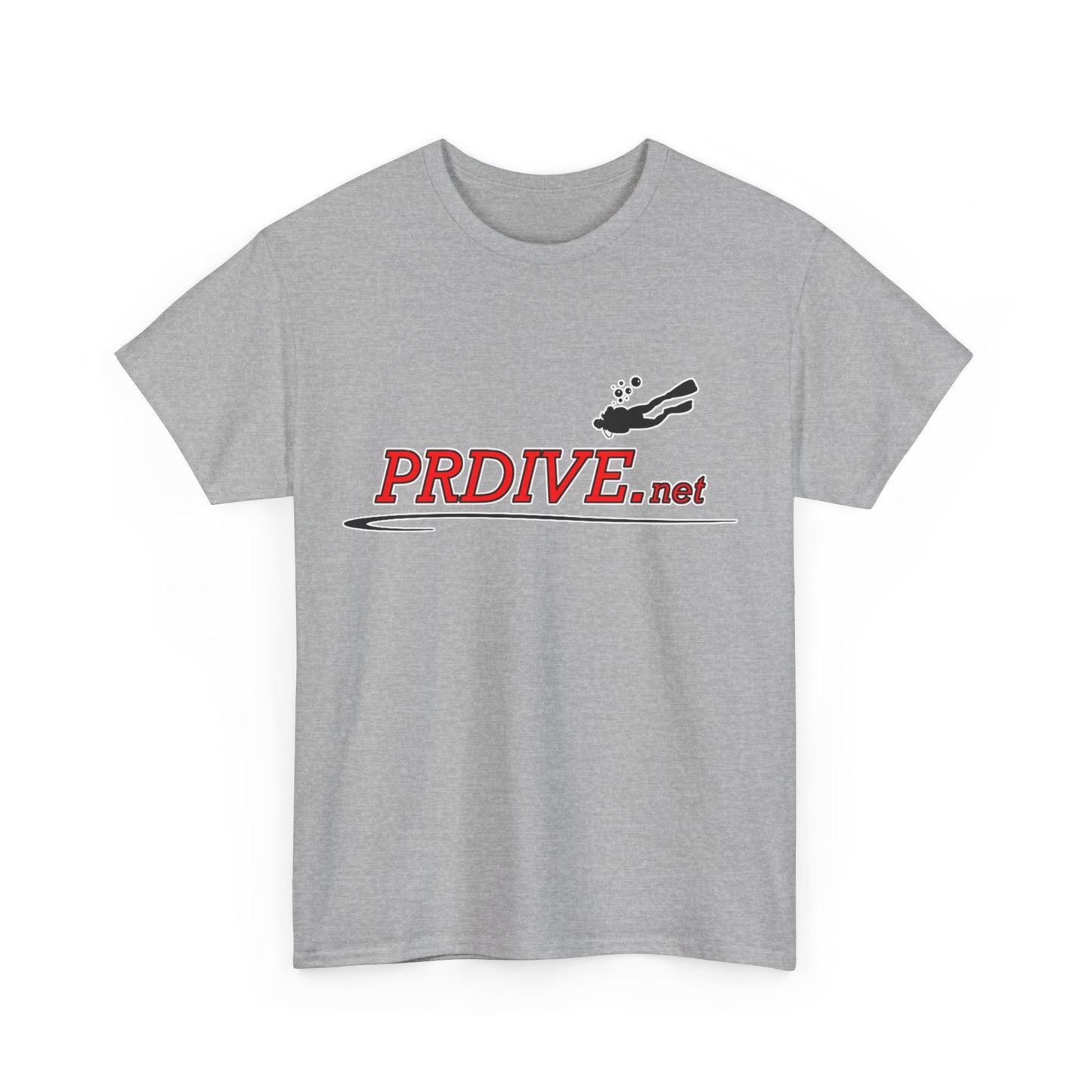 PR Dive Sites Dark Colored Unisex Heavy Cotton Tee With Logo