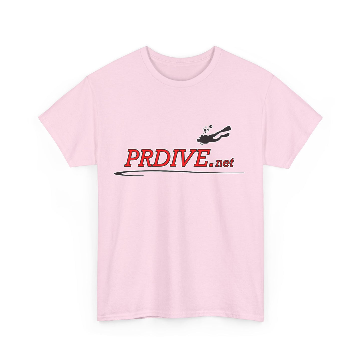 PR Dive Sites Dark Colored Unisex Heavy Cotton Tee With Logo