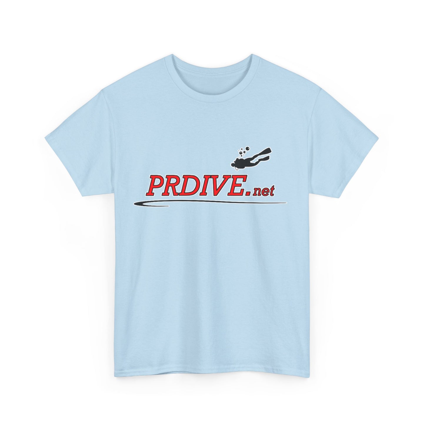 PR Dive Sites Dark Colored Unisex Heavy Cotton Tee With Logo