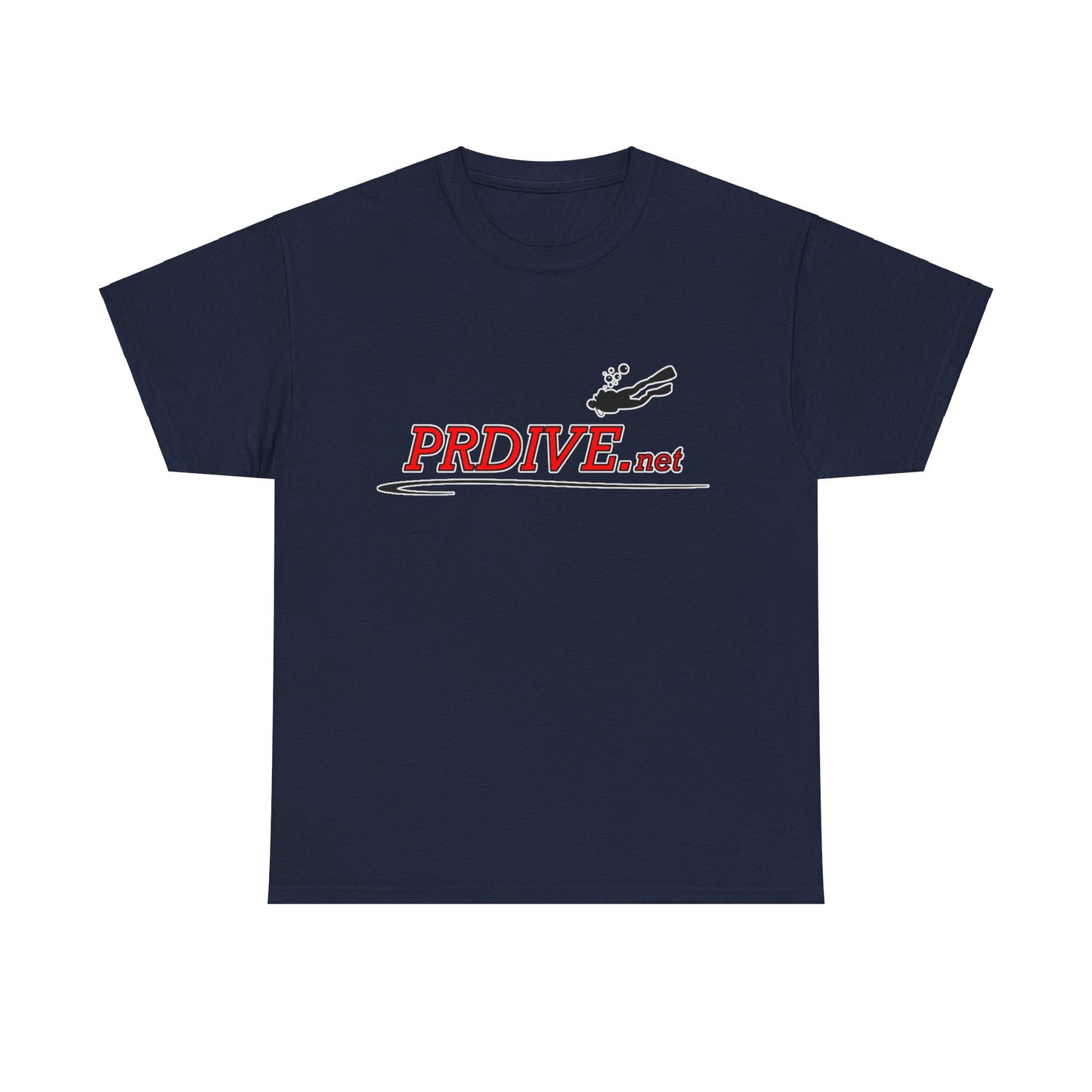 PR Dive Sites Dark Colored Unisex Heavy Cotton Tee With Logo