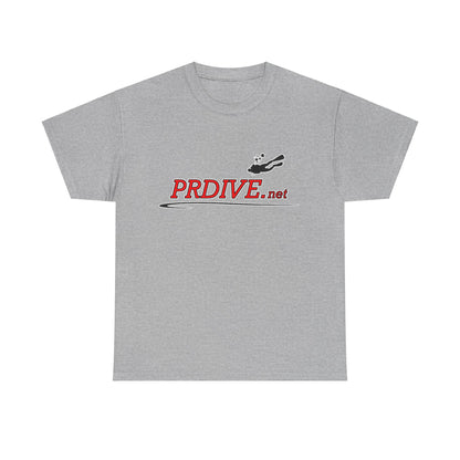 PR Dive Sites Dark Colored Unisex Heavy Cotton Tee With Logo